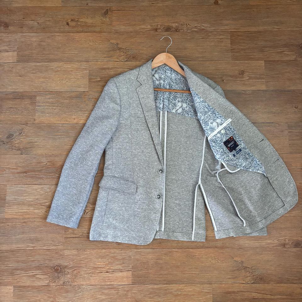 BASSO 바쏘 옴므 S 슬림핏 그레이 자켓 킨포크