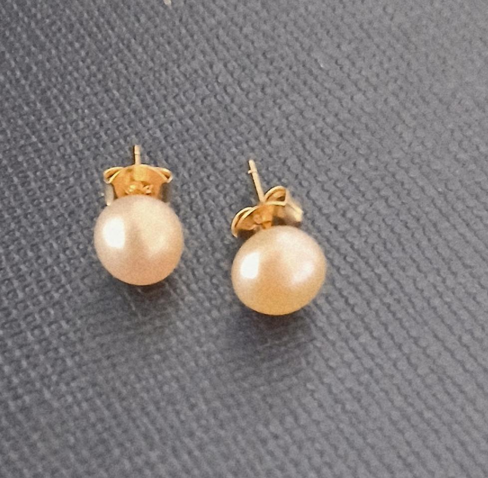 14k천연핑크진주담수6미리귀걸이