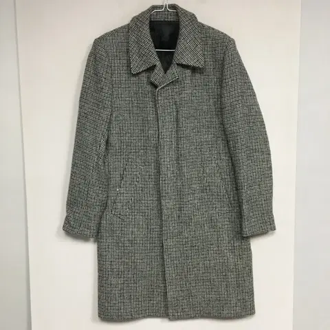 SANDRO 산드로 옴므 해리스 트위드 울 코트 M