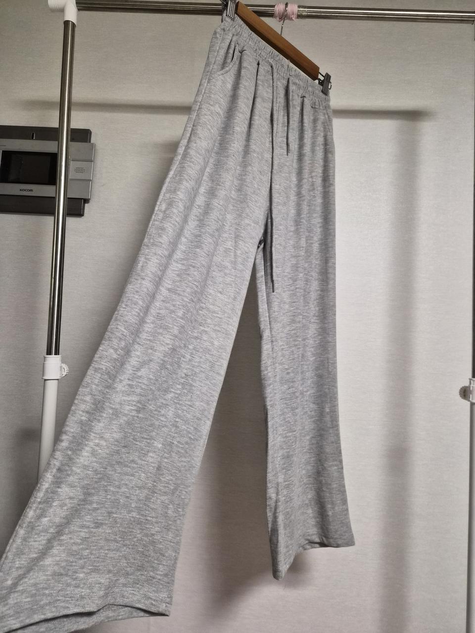 새옷 55~66) 회색 와이드 트레이닝 바지