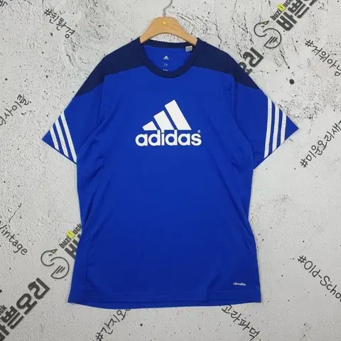 아디다스 ADIDAS 기능성 반팔 티 블루 110 1000291