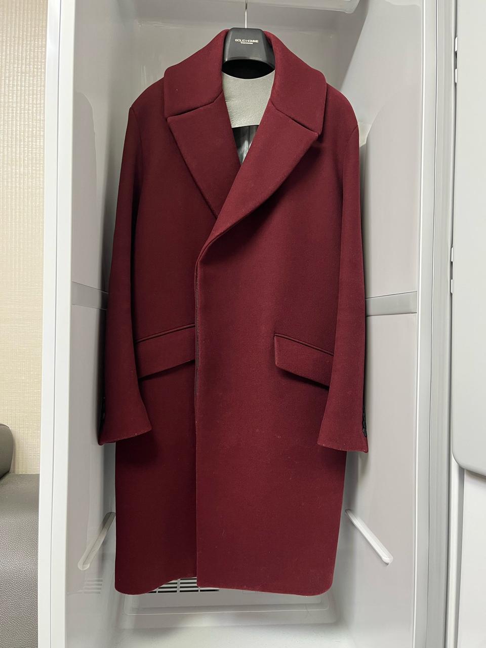 우영미 와인 캐시미어 오버핏 코트 48사이즈