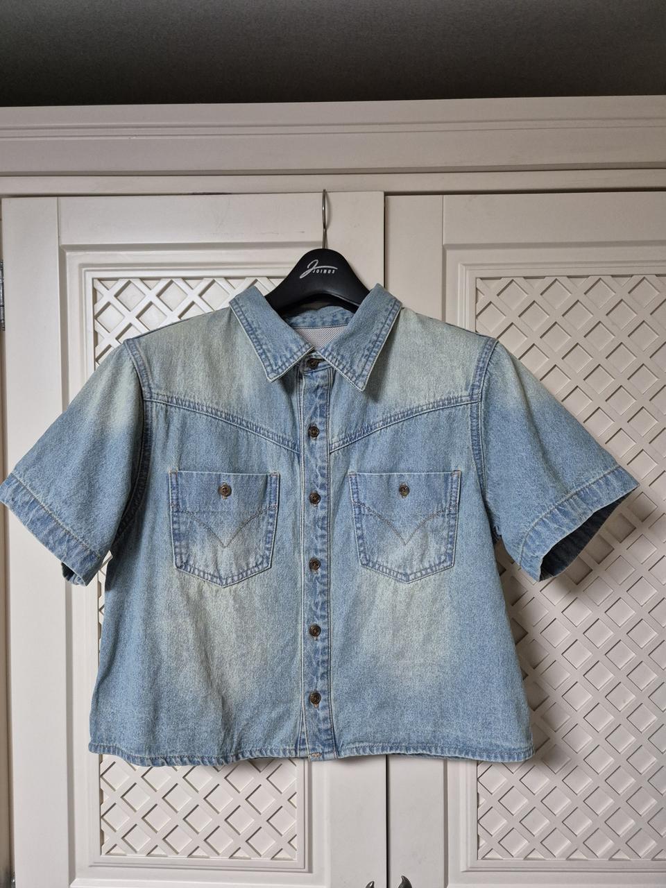 맥우드건 크롭 데님 셔츠