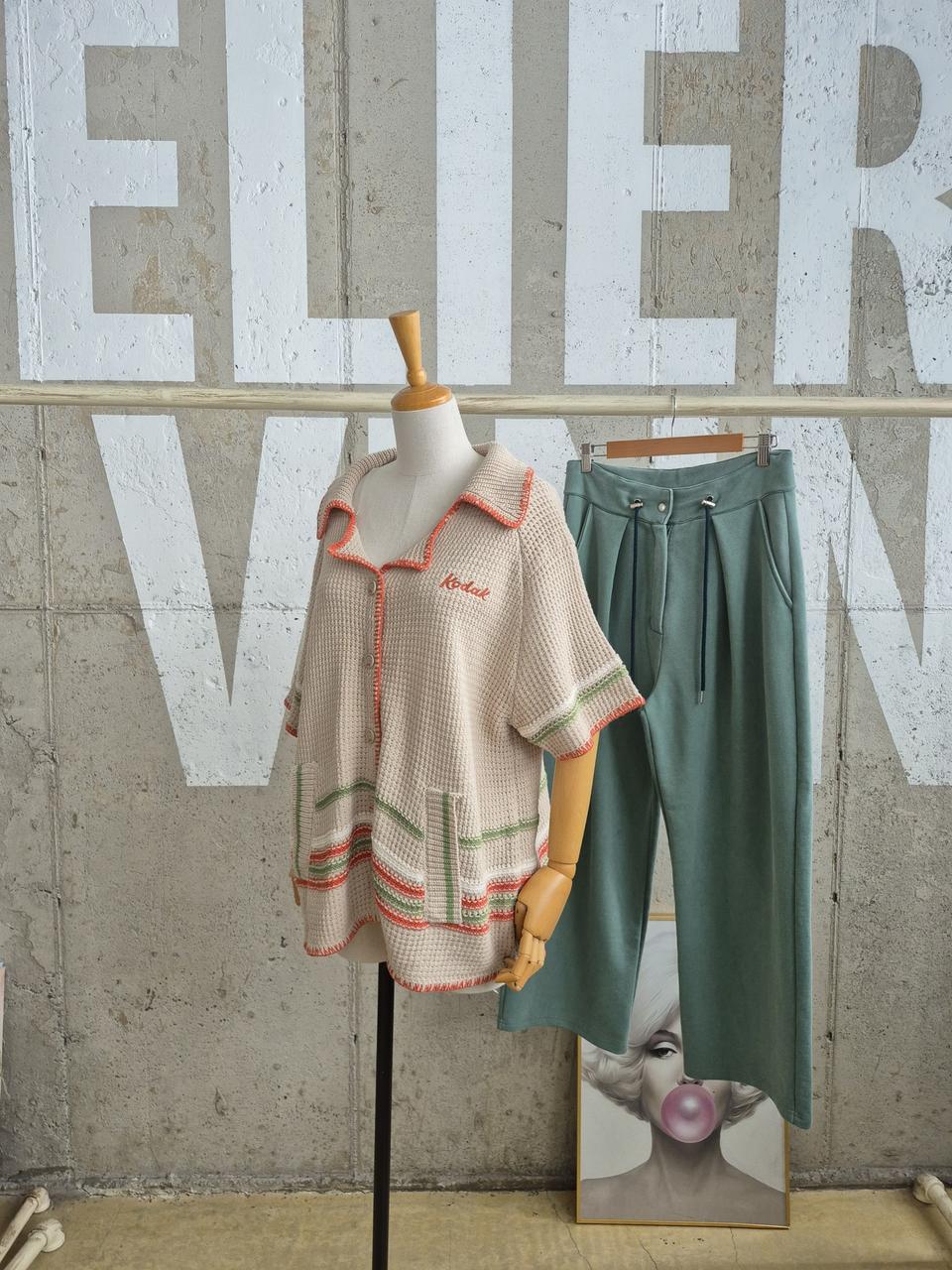 코닥 2025년상품 니트 반팔 오버셔츠 가디건(SB8