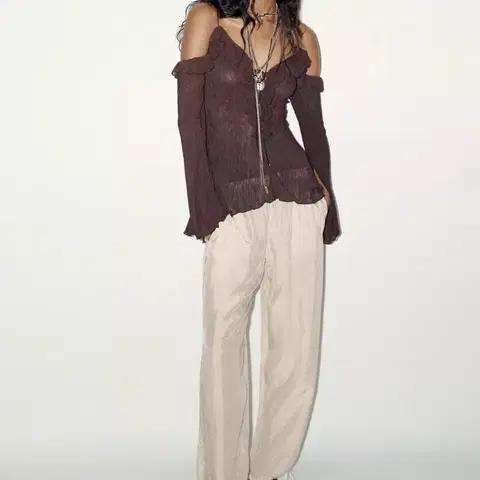 zara 자라 오프숄더 프릴 탑 새상품