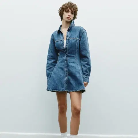 zara 자라 TRF 데님 미니 원피스 새상품