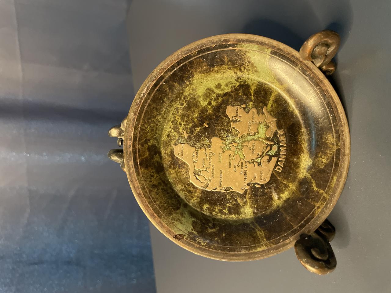 덴마크 지도 빈티지 인테리어 소품 장식 접시