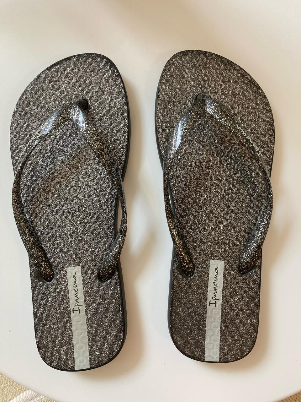 ipanema 검정 글리터 쪼리 eu37