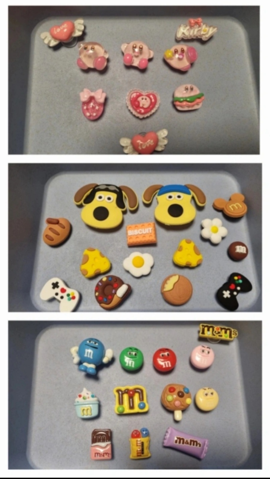 지비츠 파츠 세트 신발 꾸미기 악세사리 엠앤엠 m 초콜릿 커비 토이스토리