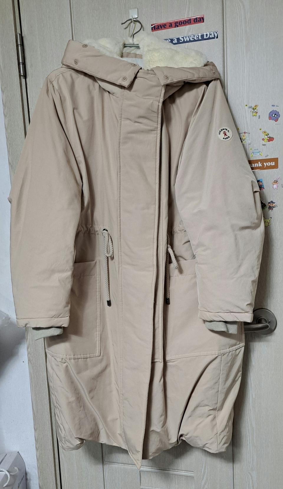 "VICOMTE A."롱패딩 - 100(베이지)