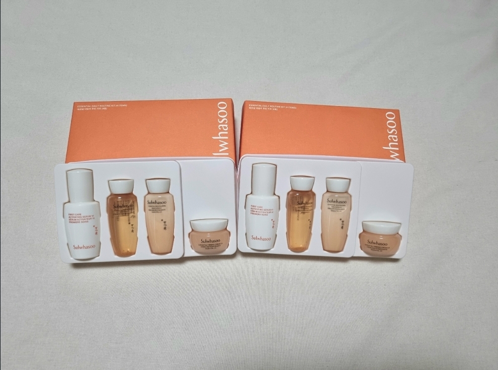 2개 일괄) 설화수 에센셜 데일리 루틴 키트 설화수 윤조에센스 탄력크림