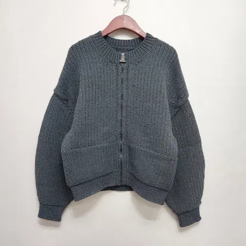 랑방 21'SS 니트 집업 가디건 프리사이즈