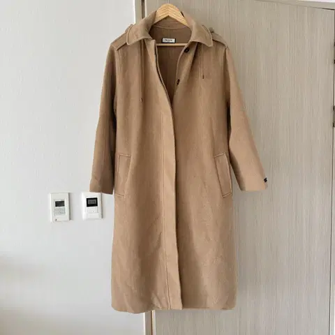 폴앤조 핸드메이드롱코트 양모캐시미어 후드탈부착