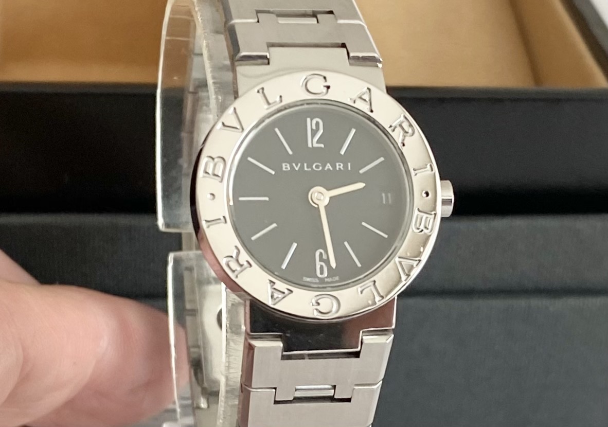 불가리 BB23 여성용 23mm 스몰 쿼츠 스틸