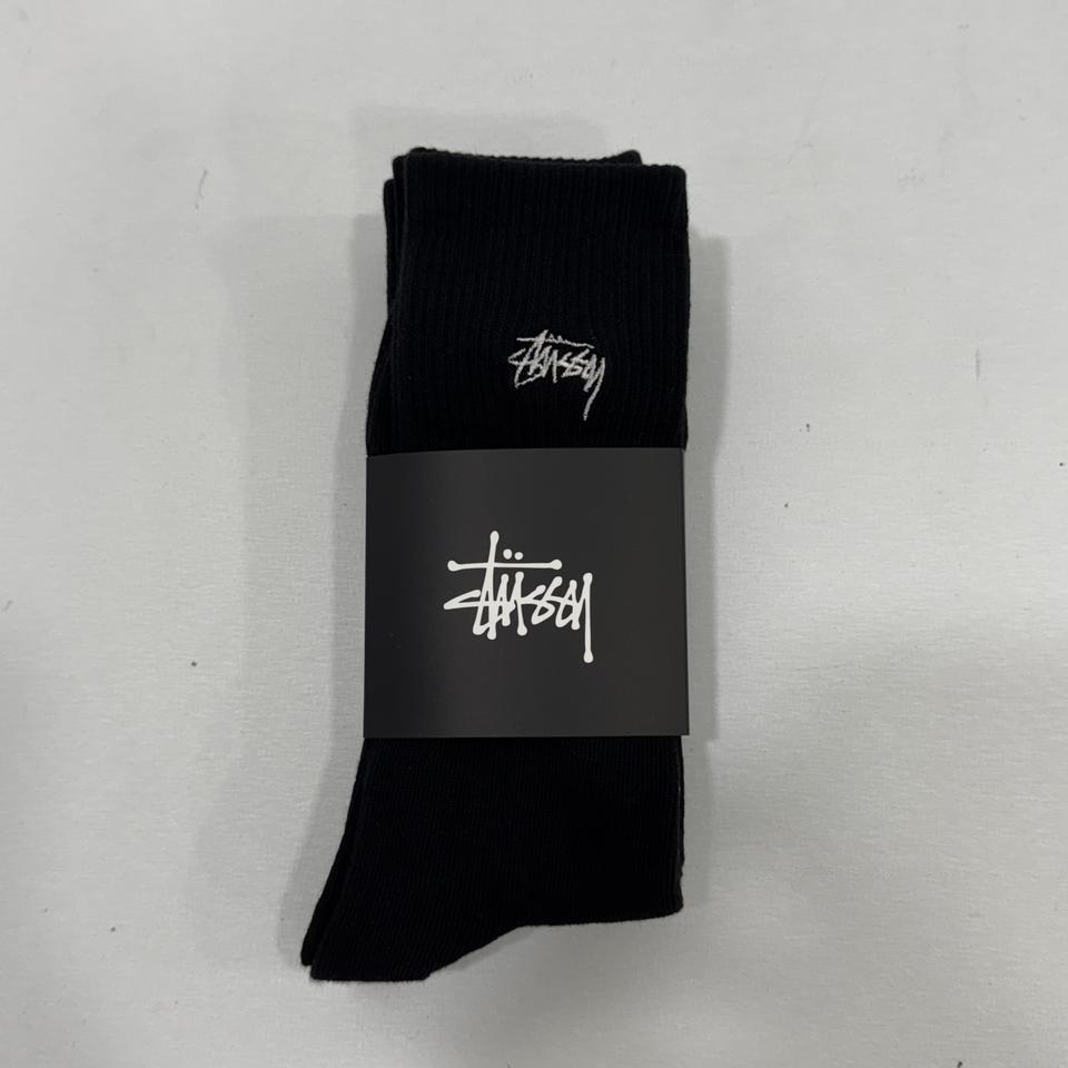 스투시 베이직 로고 블랙 삭스 3개 세트