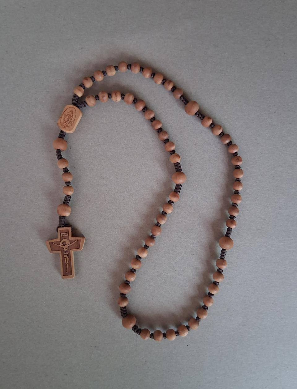 천주교 5단 나무 묵주