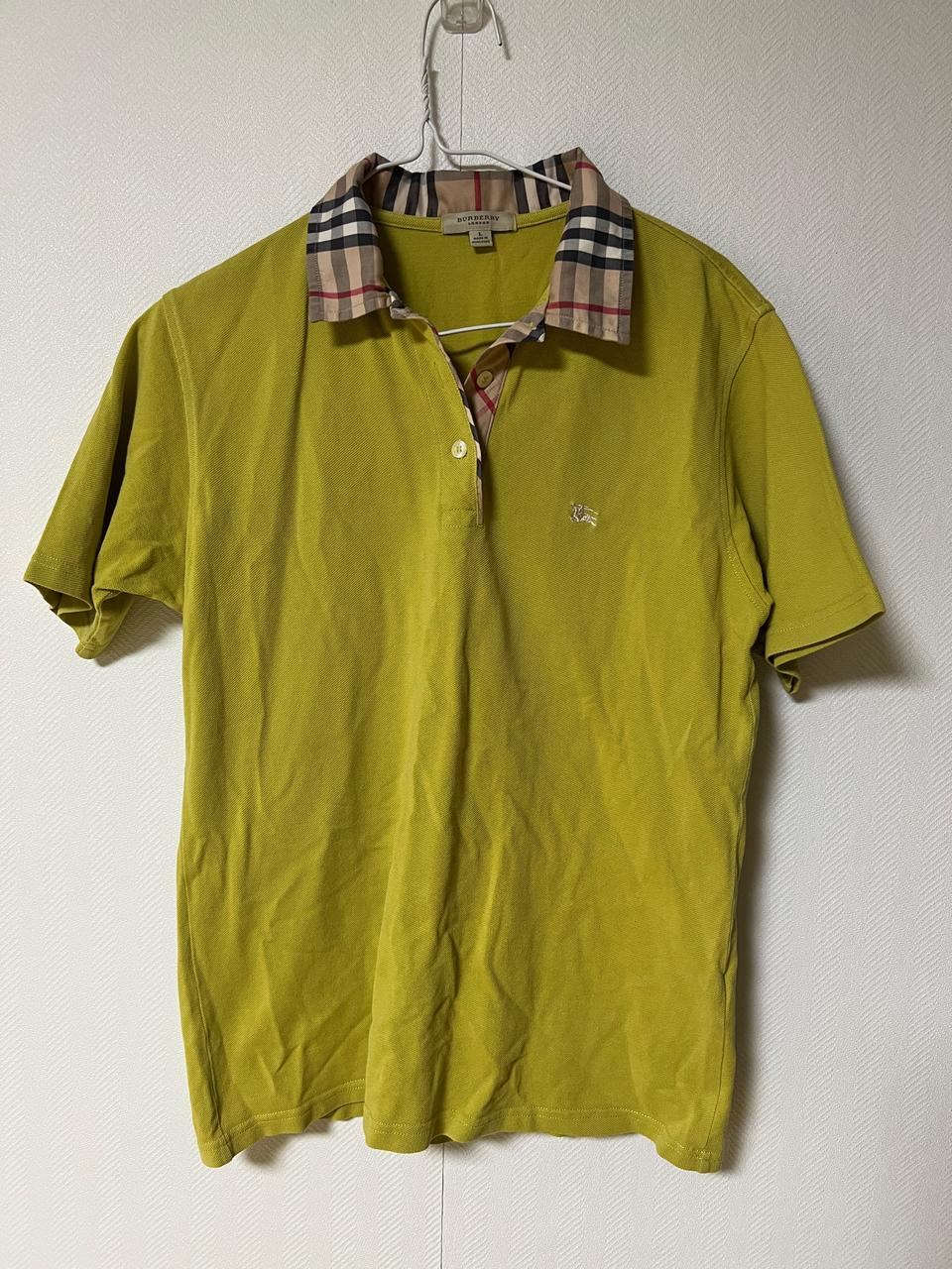 버버리 라임 여성용 카라티 L