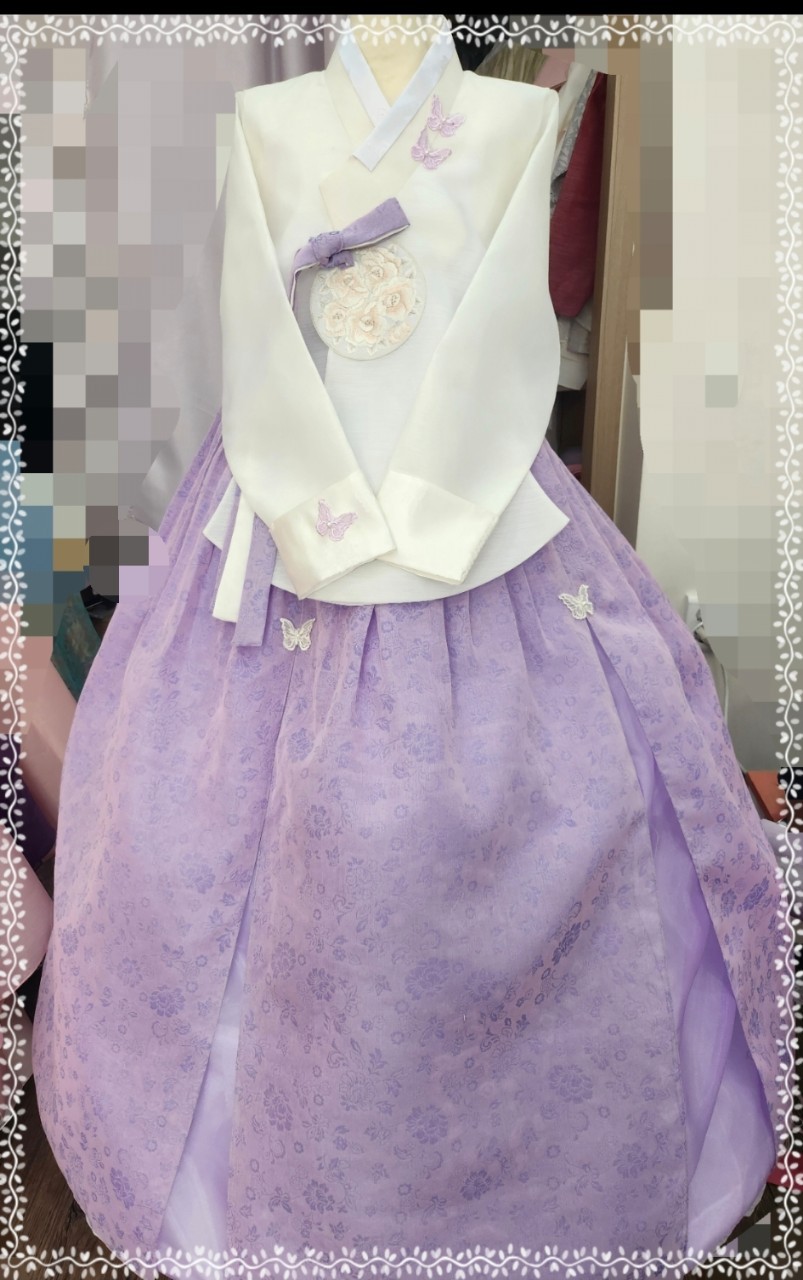 보라갈래치마와 당의저고리세트