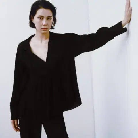 ZARA 링클 이펙트 블라우스 XS 새상품 55