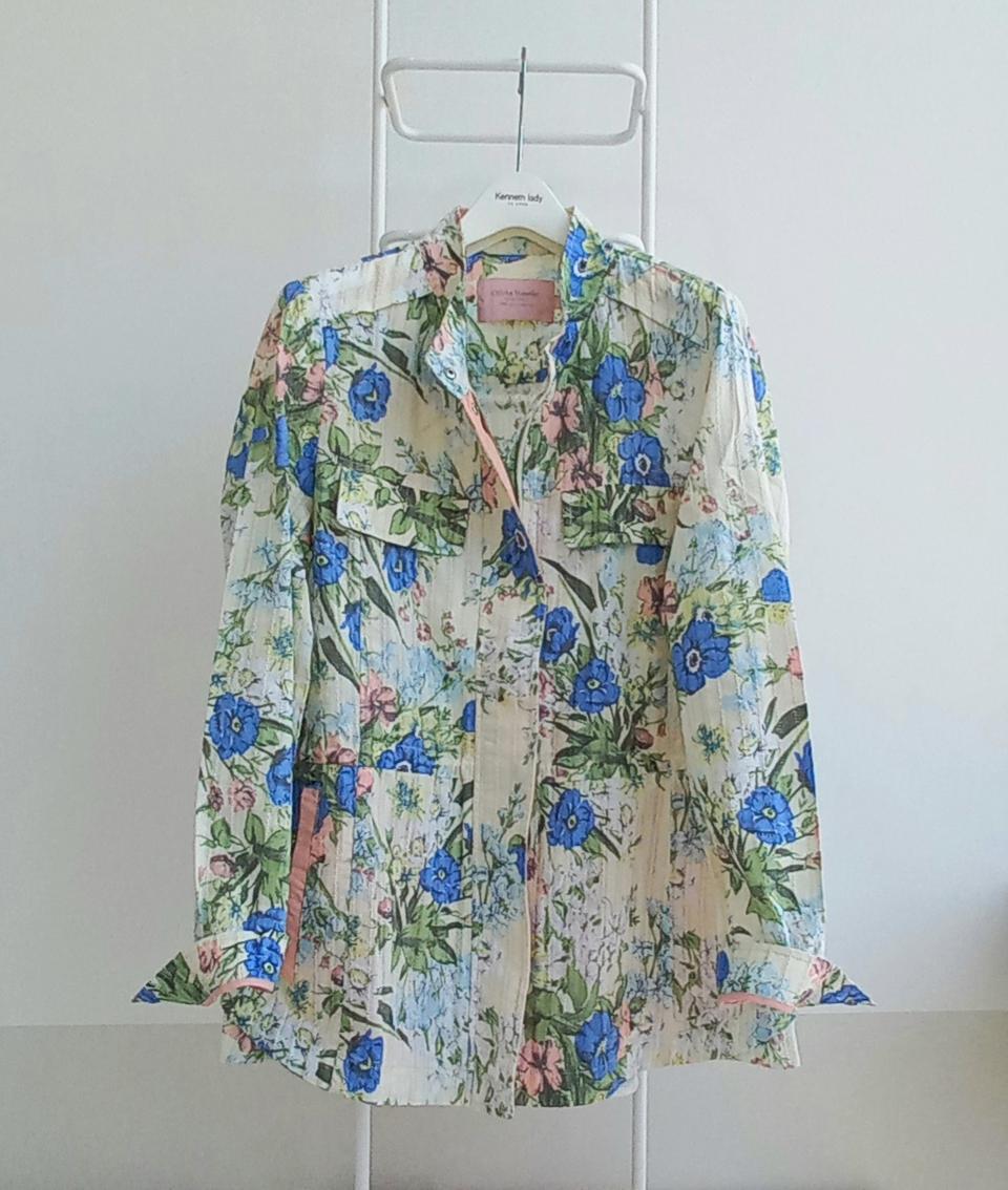 (새제품 )  올리비아 하슬러 가을 점퍼 90사이즈  플라워 패턴