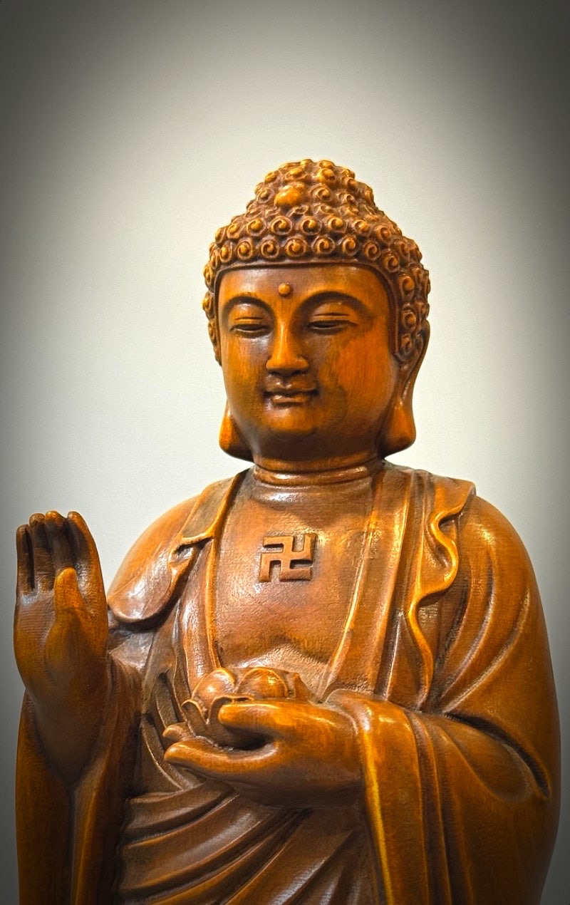 황양목 석가모니 불상