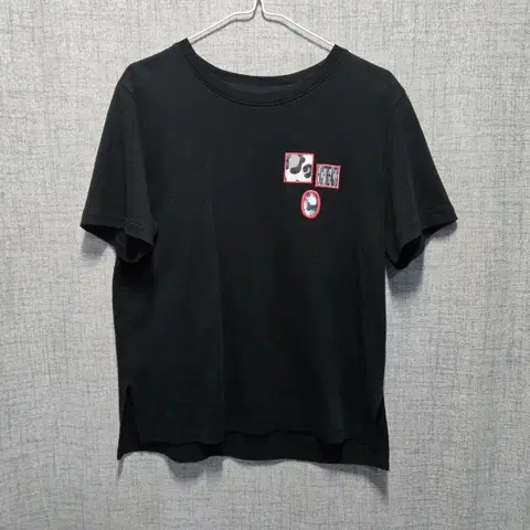 보브 여성 레오파드 그래픽 라운드 반팔티 55