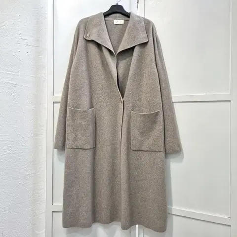 제이바이 양모&라쿤 니트 가디건 코트