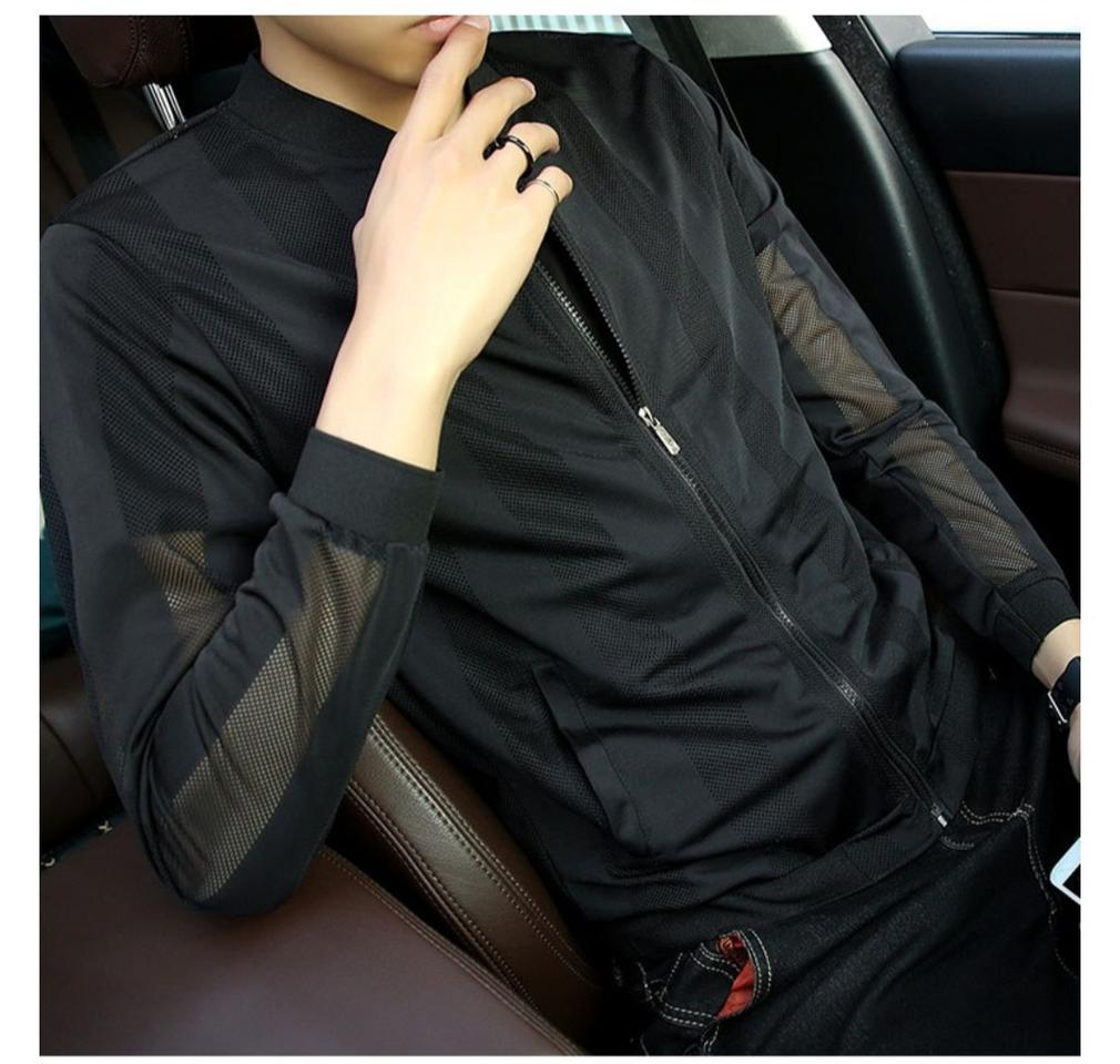 블랙 남성용 망사 자켓 M 여름.봄.가을