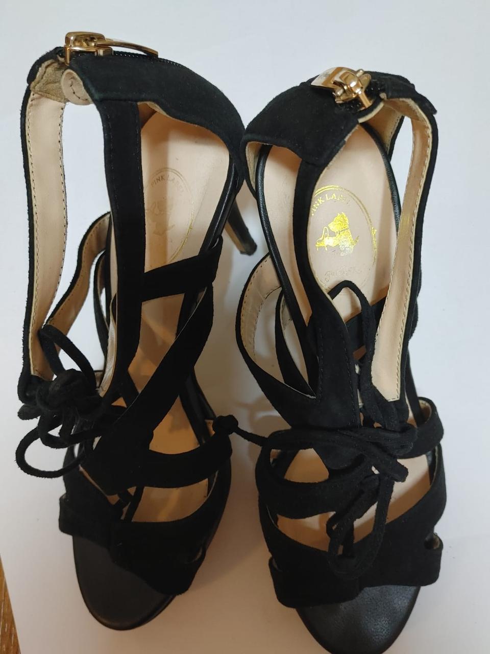 Jinny Kim 블랙 suede 힐 230