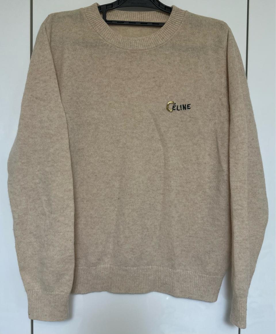 셀린느 엠브로이더리 크루넥 울스웨터 정품