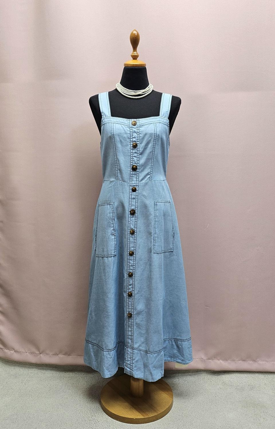 (새상품) 스티치 뷔스티에 롱원피스