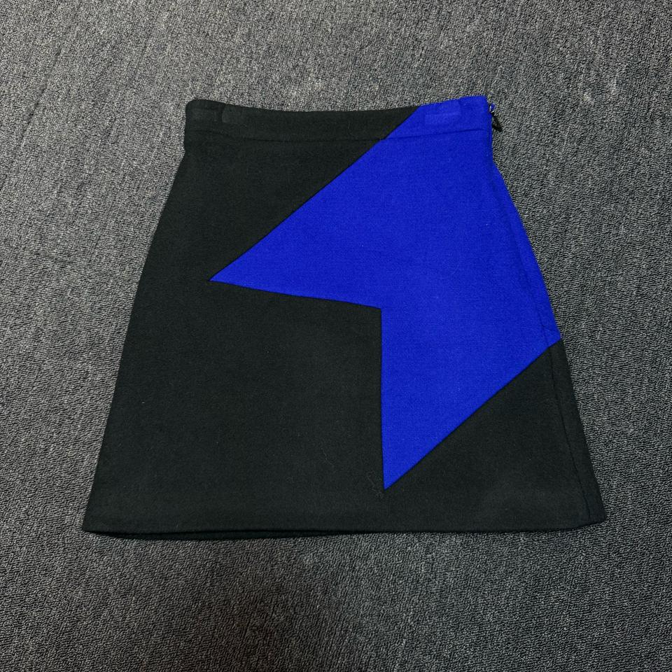 MSGM 울 블루 포인트 스커트