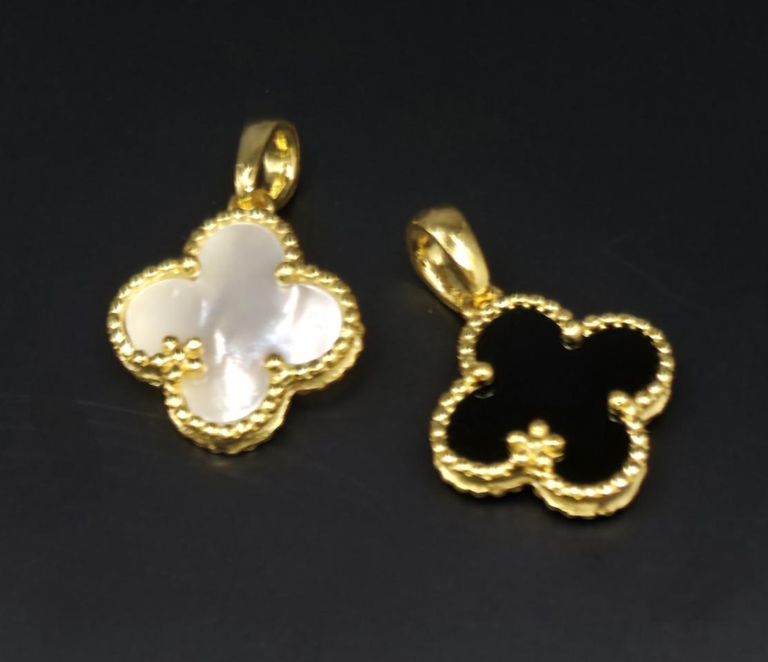 24k 순금 1돈 크로버 자개 오닉스 메달