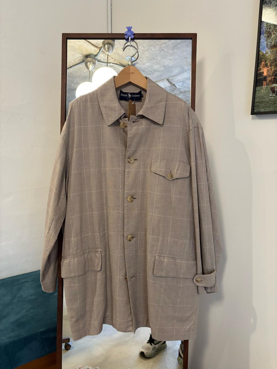 랄프로렌 체크 트렌치 코트