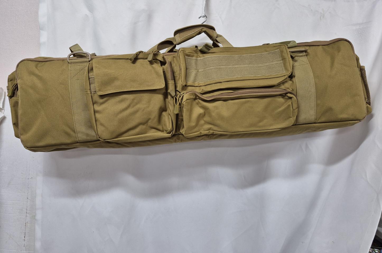 카키색 택티컬건 캐리어 다용도 가방