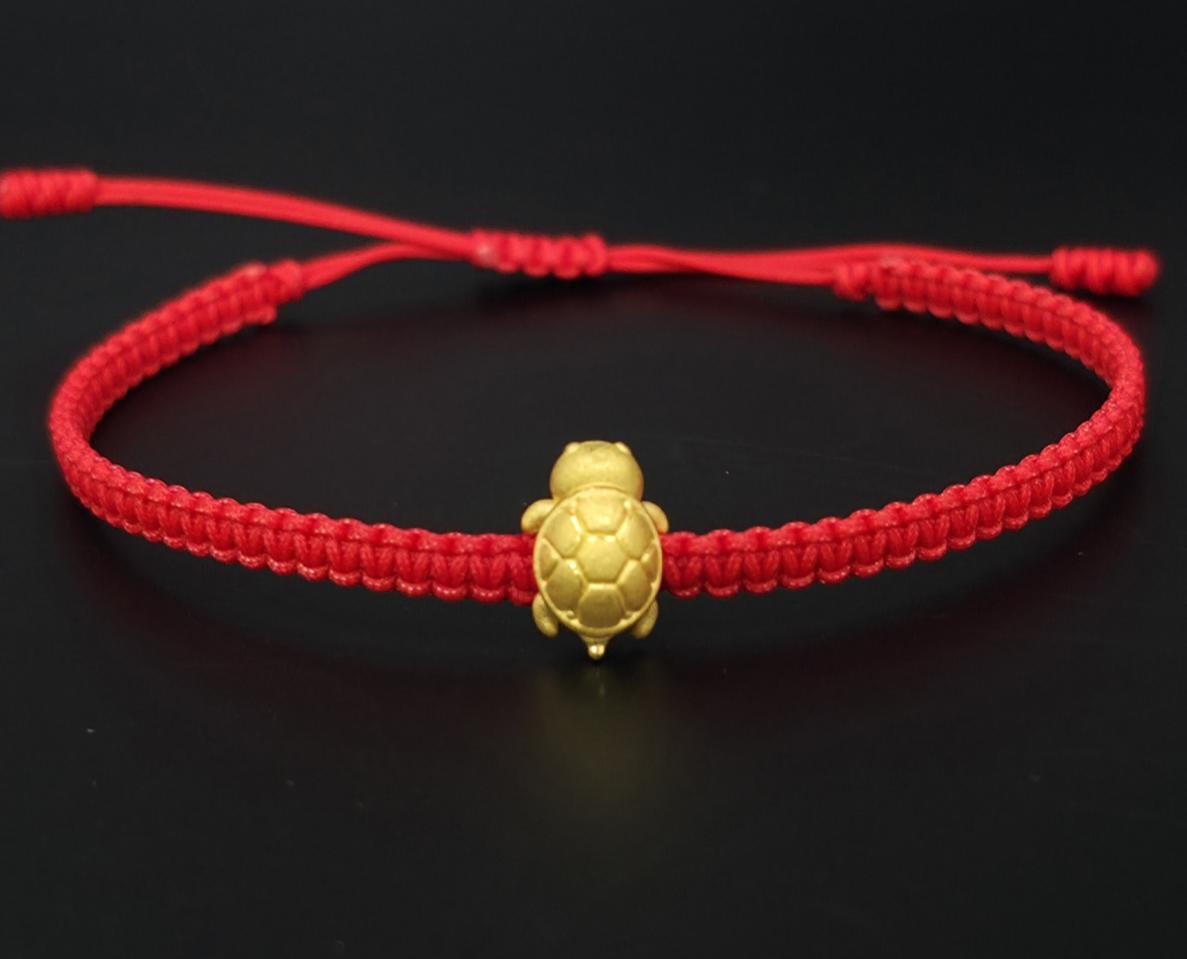 24k 순금 거북이 매듭 팔찌