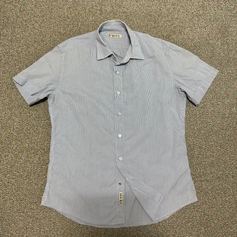 100 빈폴 스트라이프 반팔 셔츠 슬림