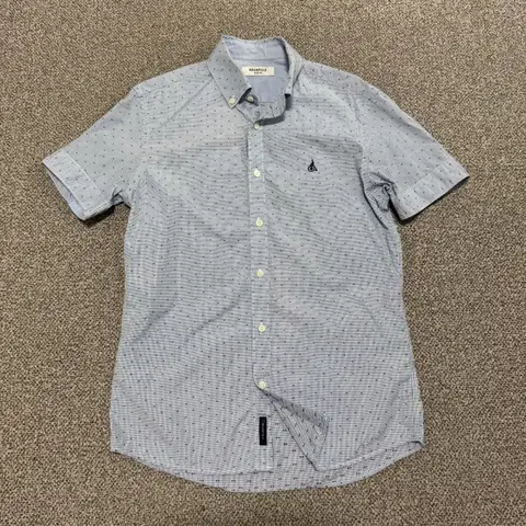 95 빈폴 체크 반팔 셔츠 슬림