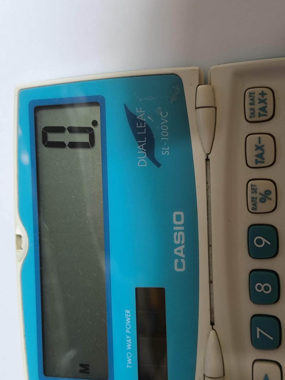 카시오 DUAL LEAF SL-100VC 계산기