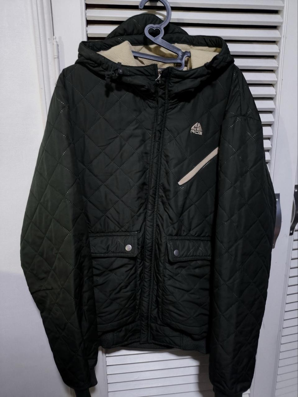 100 나이키 ACG 딥그린 퀼팅후드 유틸리티 