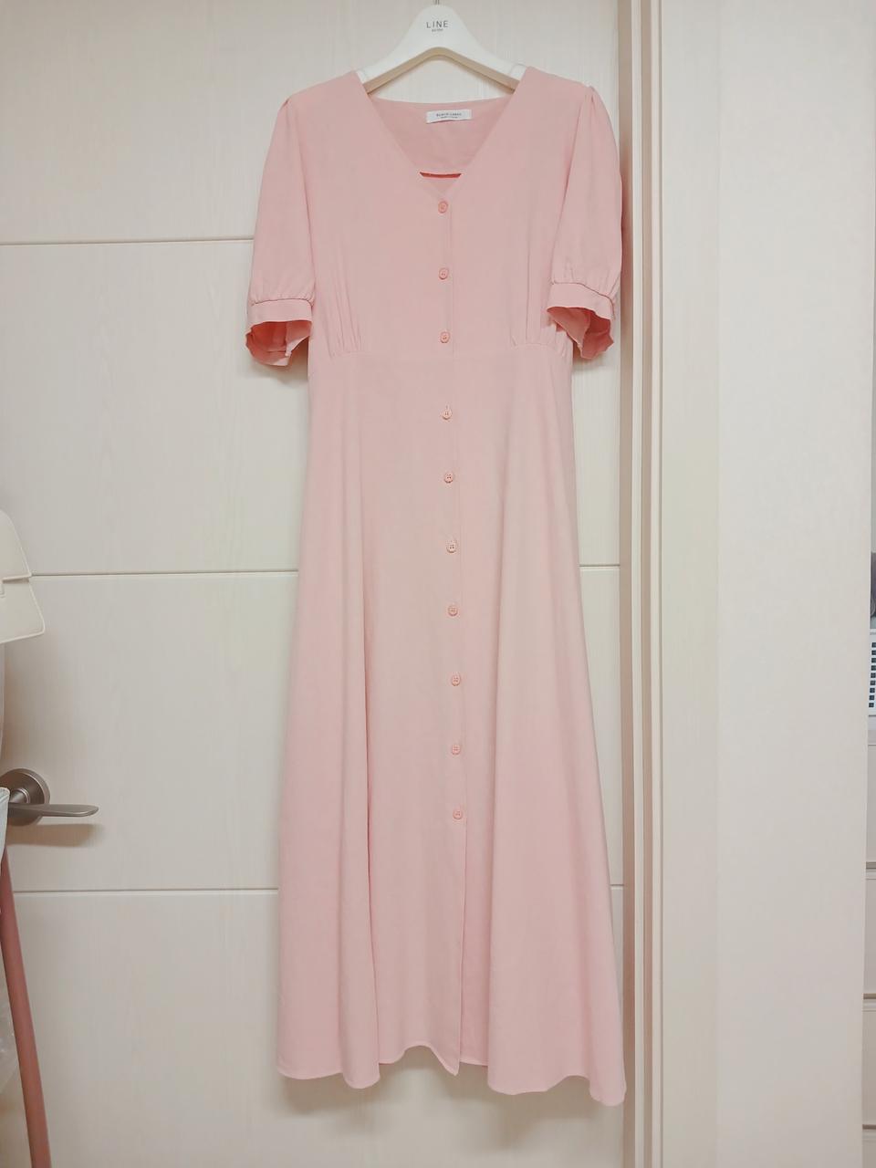 1회착용) 차분하면서도 화사한 리넨원피스