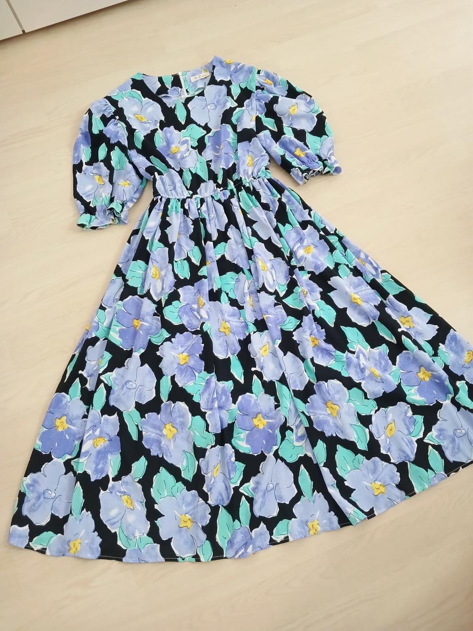 2회착용■여름정리세일!!! 색감예쁘고 여성스러운 7부소매 원피스