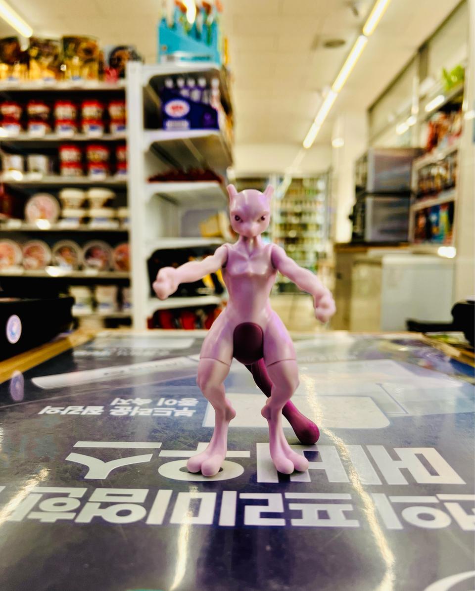 [개봉] 미국 버거킹 포켓몬 뮤츠 4인치 액션 피규어(2018)