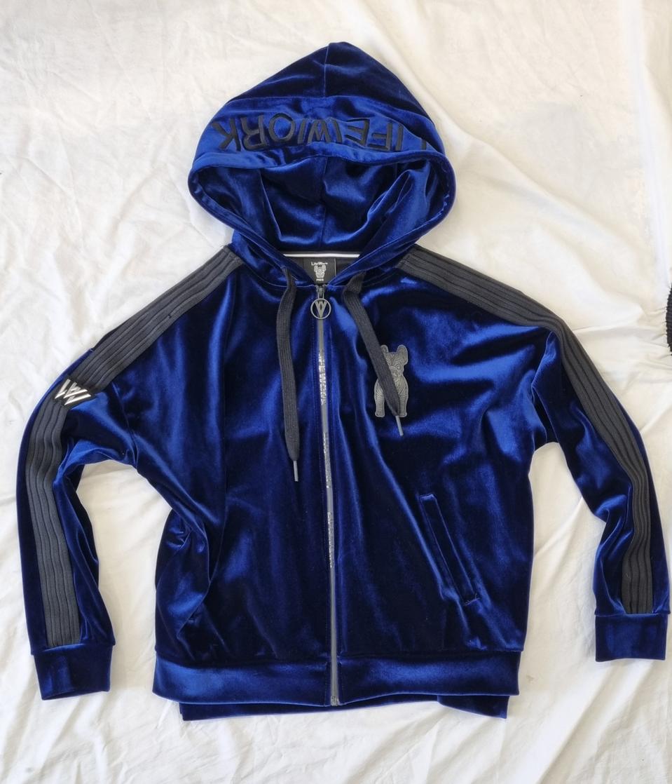 라이프워크 밸벳 NAVY 후드집업