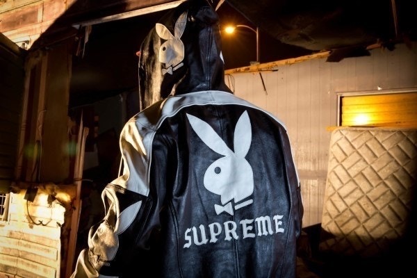 슈프림 플레이보이 램스킨레더자켓 L