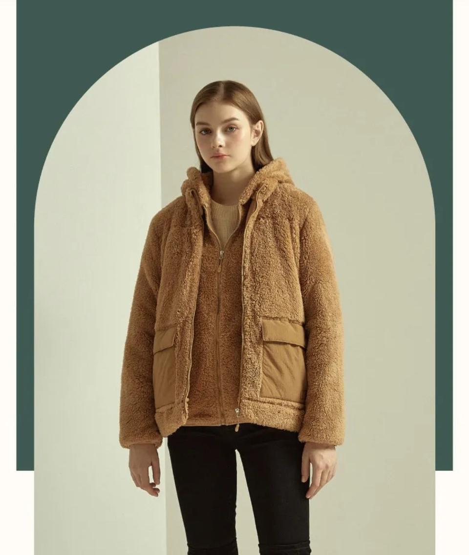 새상품) Nnf 보아털 후리스자켓 카멜
