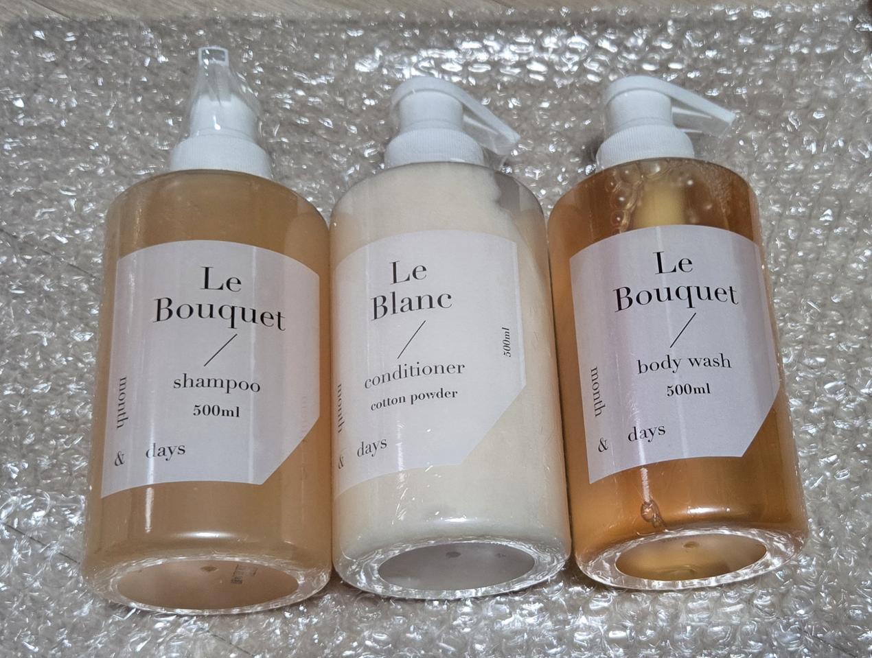 먼스앤데이즈 퍼퓸케어 삼푸, 컨디셔너, 바디워시 500ml 일괄 택포