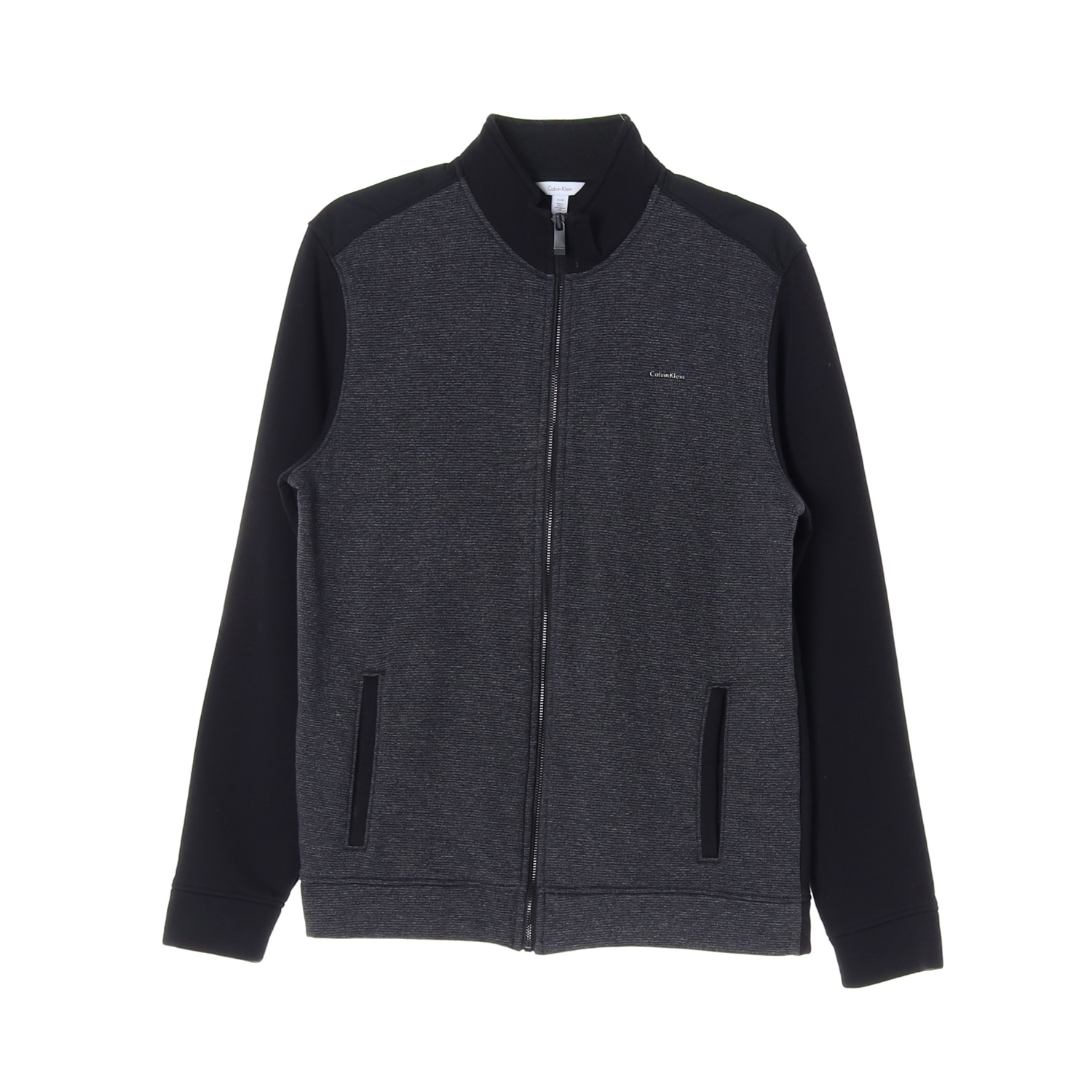 [M]캘빈클라인 차콜 블랙 니트 져지 집업재킷