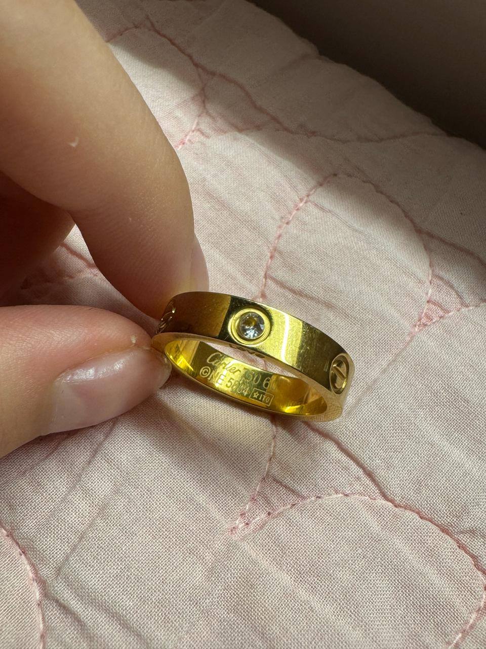 까르띠에 러브링 옐로우 골드 60호