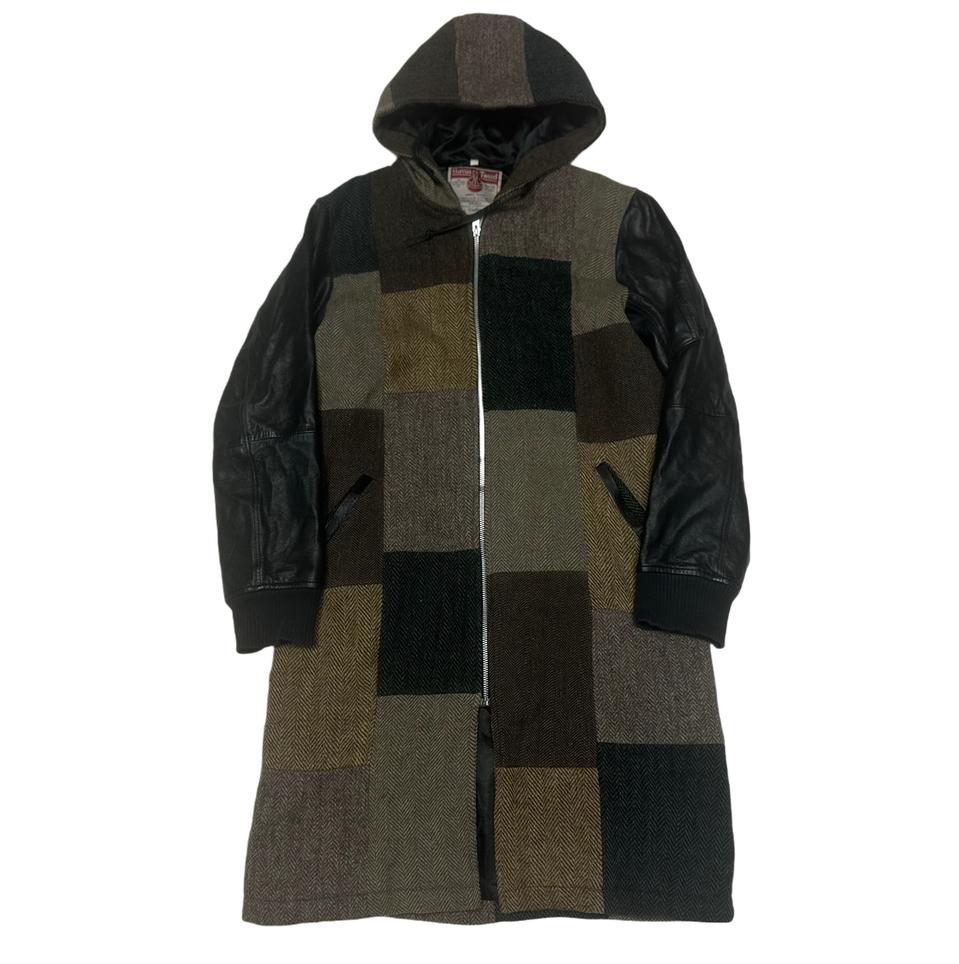 JPN Vintage 해리스트위드 램스킨레더코트 M